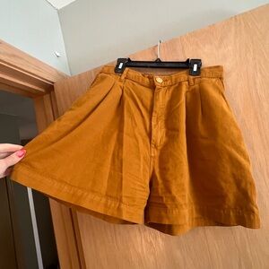Big Bud Press trouser shorts in Spicy Mustard - S